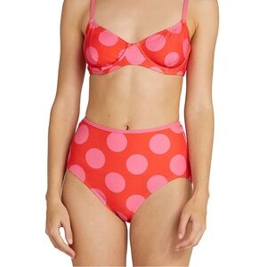 NWT Kate Spade High Waisted Polka Dot Bikini Bottom - size Large